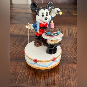 Vintage 1970’s-80’s Schmid Mickey Mouse Disney Music Box. Birthday. Original Tag